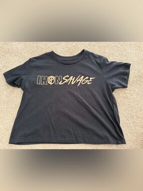 Born Primitive Black T-Shirt with Gold 'Iron Savage' Logo